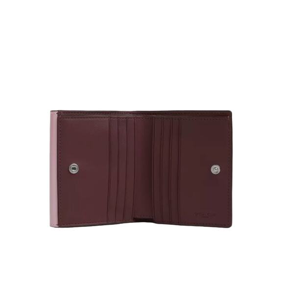 COACH LEATHER MORGAN WALLET IN SILVER/TULIP - Picture 2 of 4